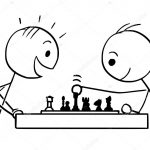 Dibujos de ajedrez para colorear jaque mate