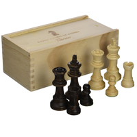Piezas del ajedrez madera caja