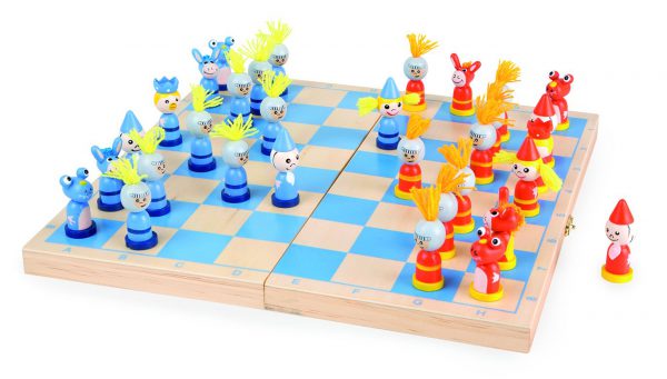 ajedrez para niños figuras plastico