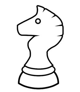 caballo ajedrez para colorear