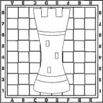 dibujo torre tablero de ajedrez