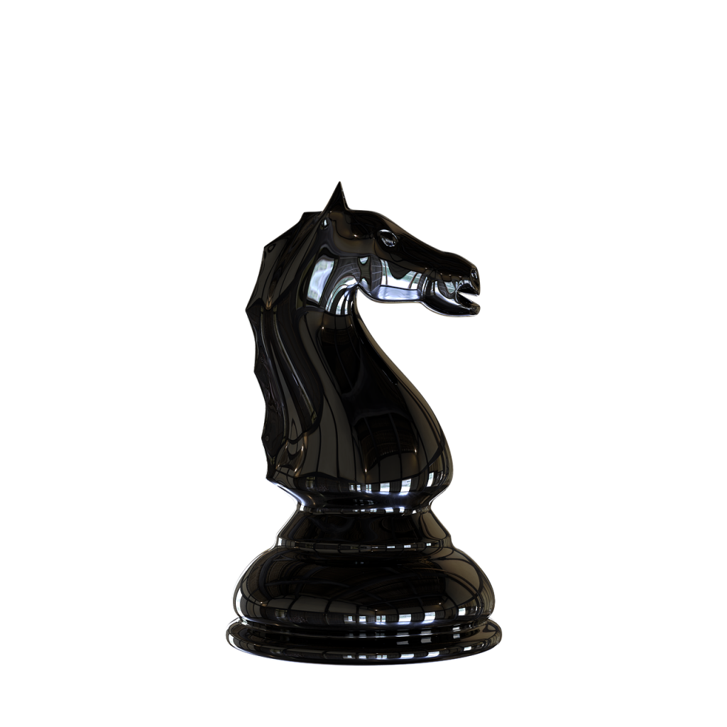 caballo ajedrez negro